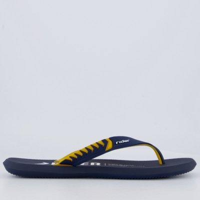 Chinelo Rider R1 Prime Marinho e Amarelo