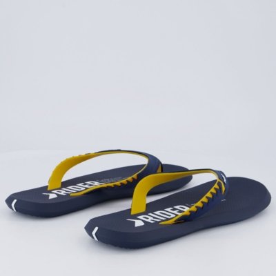 Chinelo Rider R1 Prime Marinho e Amarelo
