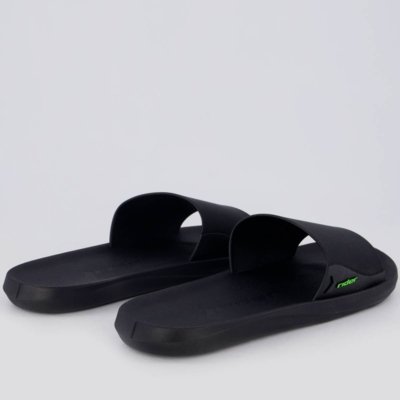 Chinelo Slide Rider Feel Preto e Verde