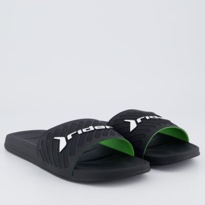 Chinelo Slide Rider Free II Preto e Verde