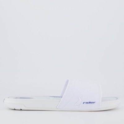 Chinelo Slide Rider Start Branco e Azul