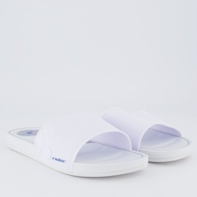 Chinelo Slide Rider Start Branco e Azul