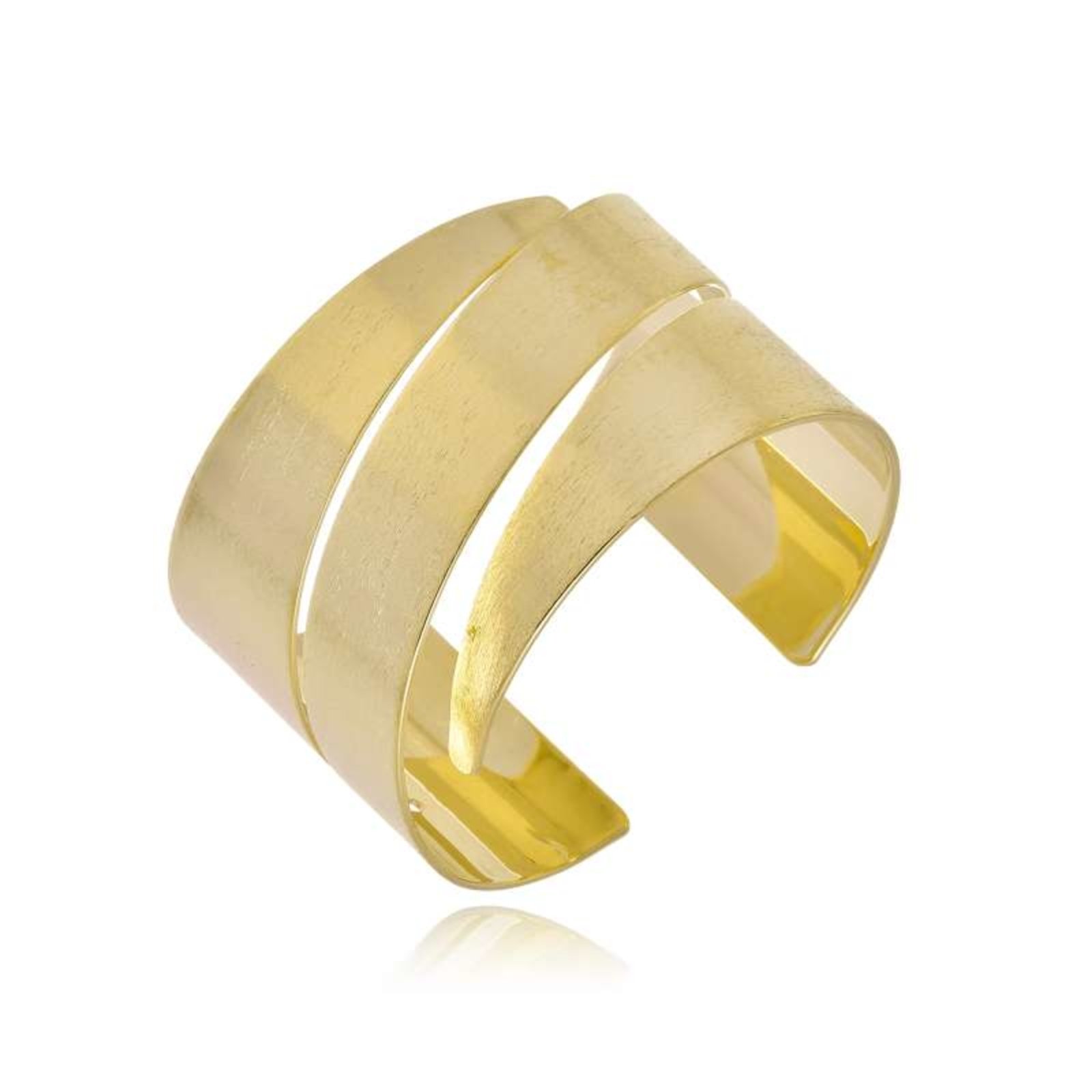 Bracelete Rincawesky Wave Três Cortes Dourado - Marca Rincawesky