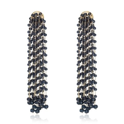 Brinco Rincawesky Chuveiro de Cristal Azul Menor preço em Brinco Rincawesky Chuveiro de Cristal Azul
