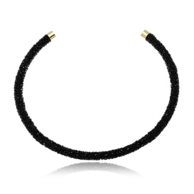 Colar Choker Rincawesky Acrílico Preto Menor preço em Colar Choker Rincawesky Acrílico Preto
