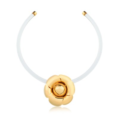 Colar Rincawesky Choker Camélia Dourado Menor preço em Colar Rincawesky Choker Camélia Dourado