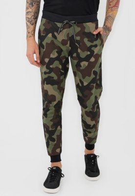 Calça moletom sale camuflada verde