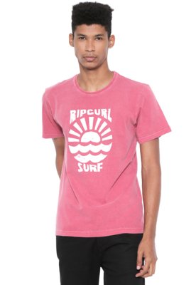 Camiseta Rip Curl Classic Surf Vermelha Menor preço em Camiseta Rip Curl Classic Surf Vermelha