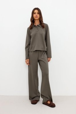 Calça Básica Com Cós Alternativo Ritmi Studio Verde
