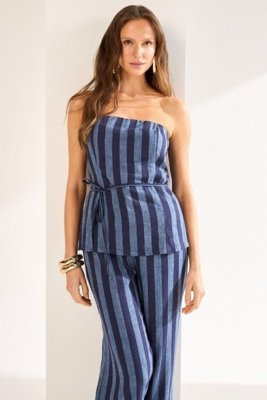 Calça Com Cós De Elástico Ritmi Studio Azul