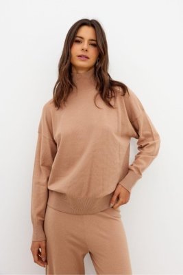 Calça Reta Cós Elástico Ritmi Studio Bege