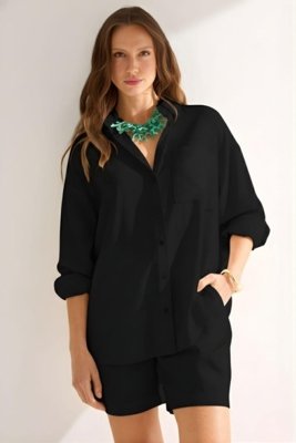 Camisa Com Bolso Ritmi Studio Preto