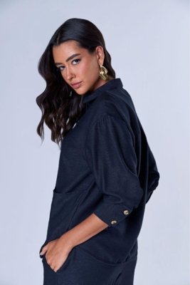 Camisa Over Ritmi Studio Cinza