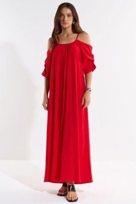 Vestido Flúido Ritmi Studio Vermelho