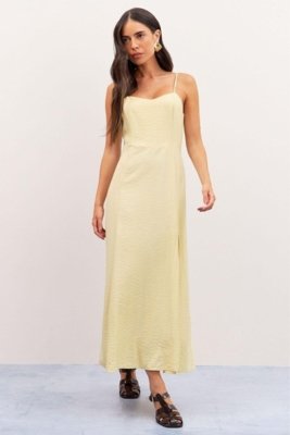 Vestido Midi C/ Alças Ritmi Studio Bege