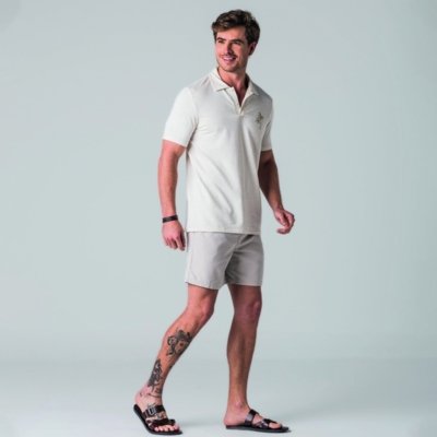 Shorts Bossa Rock e Soda  OFFWHITE E ROSA