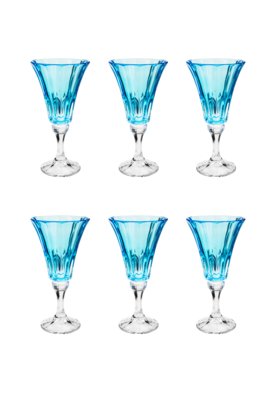 Conjunto Rojemac 6 Taças de Cristal Ecológico para Água Wellington Island Paradise Azul Menor preço em Conjunto Rojemac 6 Taças de Cristal Ecológico para Água Wellington Island Paradise Azul