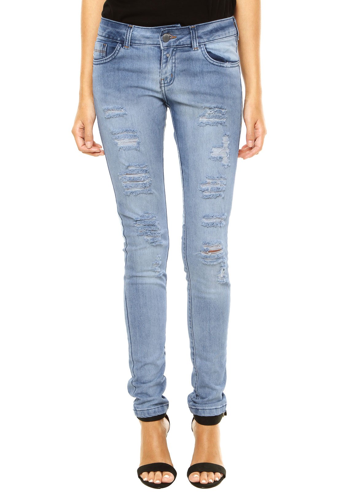 Calça jeans hot sale rosa cha