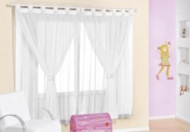 Cortina Rose Jordão Juvenil Para Varão Simples 2M Branco Menor preço em Cortina Rose Jordão Juvenil Para Varão Simples 2M Branco