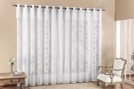Cortina Rose Jordão Luna Para Varão Simples 2M Branco Menor preço em Cortina Rose Jordão Luna Para Varão Simples 2M Branco