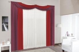 Cortina Rose Jordão Micaela Para Varão Simples 3M Vinho/Vermelho/Bege Menor preço em Cortina Rose Jordão Micaela Para Varão Simples 3M Vinho/Vermelho/Bege
