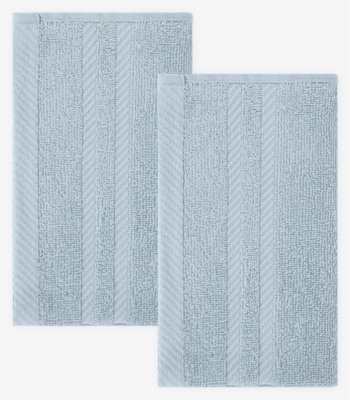 Kit 2 Toalhas De Rosto De Algodão Rovitex Home Azul