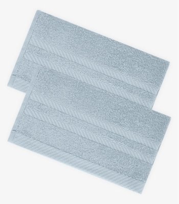 Kit 2 Toalhas De Rosto De Algodão Rovitex Home Azul