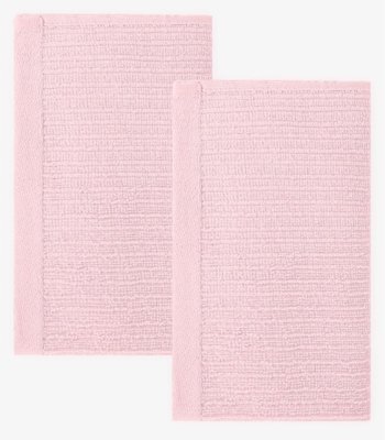Kit 2 Toalhas De Rosto De Algodão Rovitex Home Rosa
