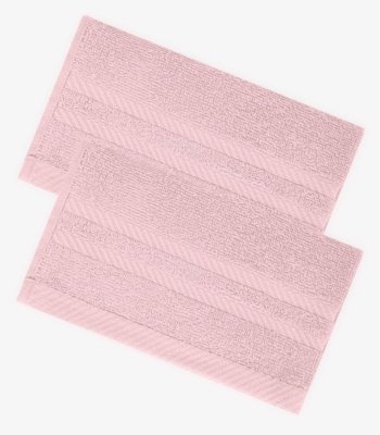 Kit 2 Toalhas De Rosto De Algodão Rovitex Home Rosa