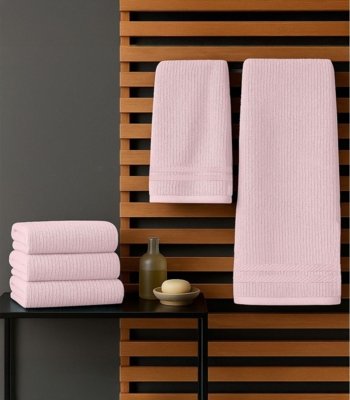Kit Toalha De Rosto E Banho Algodão Rovitex Home Rosa
