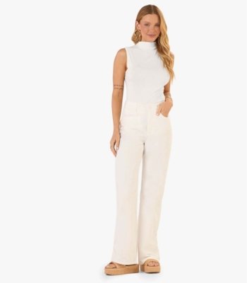 Blusa em Ribana Canelada Rovitex Bege