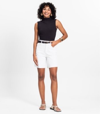 Blusa em Ribana Canelada Rovitex Preto