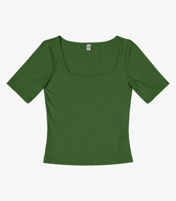 Blusa em Ribana Canelada Rovitex Verde