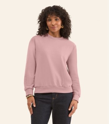 Blusão Feminino Básico Moletom Peluciado Rovitex Rosa