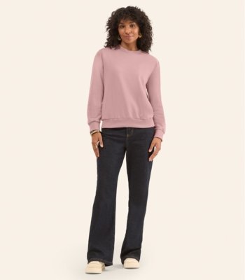 Blusão Feminino Básico Moletom Peluciado Rovitex Rosa