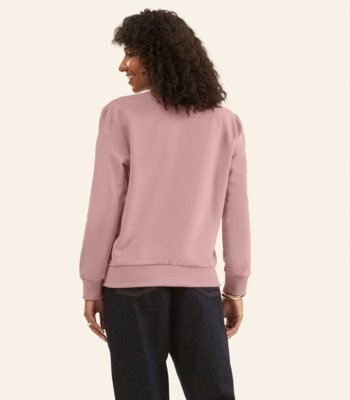 Blusão Feminino Básico Moletom Peluciado Rovitex Rosa