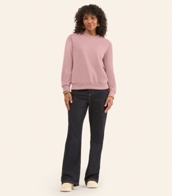 Blusão Feminino Básico Moletom Peluciado Rovitex Rosa