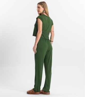 Calça Feminina Em Molecotton Básico Rovitex Verde