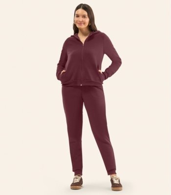 Calça Feminina em Moletom Rovitex Vermelho
