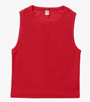 Regata Cropped Feminina Ribana Rovitex Vermelho