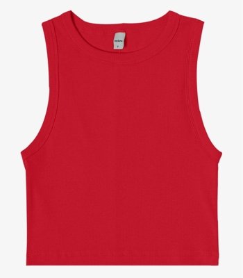 Regata Cropped Feminina Ribana Rovitex Vermelho