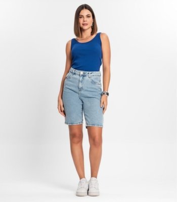 Regata Feminina Em Ribana Rovitex Azul