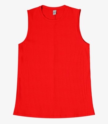 Regata Feminina Ribana Canelada Rovitex Laranja