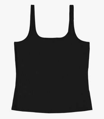 Regata em Ribana Canelada Rovitex Preto