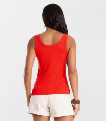 Regata em Ribana de Viscose Rovitex Vermelho