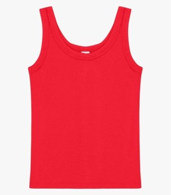 Regata em Ribana de Viscose Rovitex Vermelho