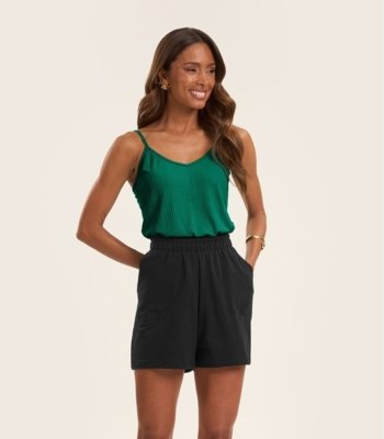 Shorts Moletinho Basic Rovitex Preto