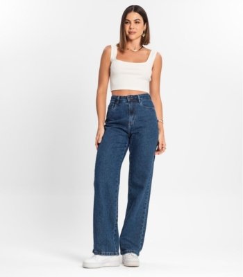 Top Cropped Ribana Básico Rovitex Branco