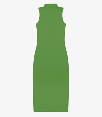 Vestido Midi Ribana Canelada Rovitex Verde