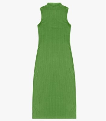 Vestido Midi Ribana Canelada Rovitex Verde